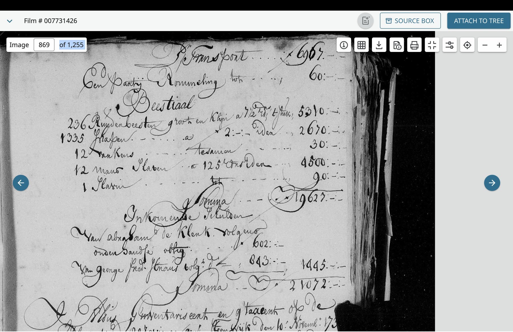 Image 869 right — Bestiaal livestock + slaves + receivables